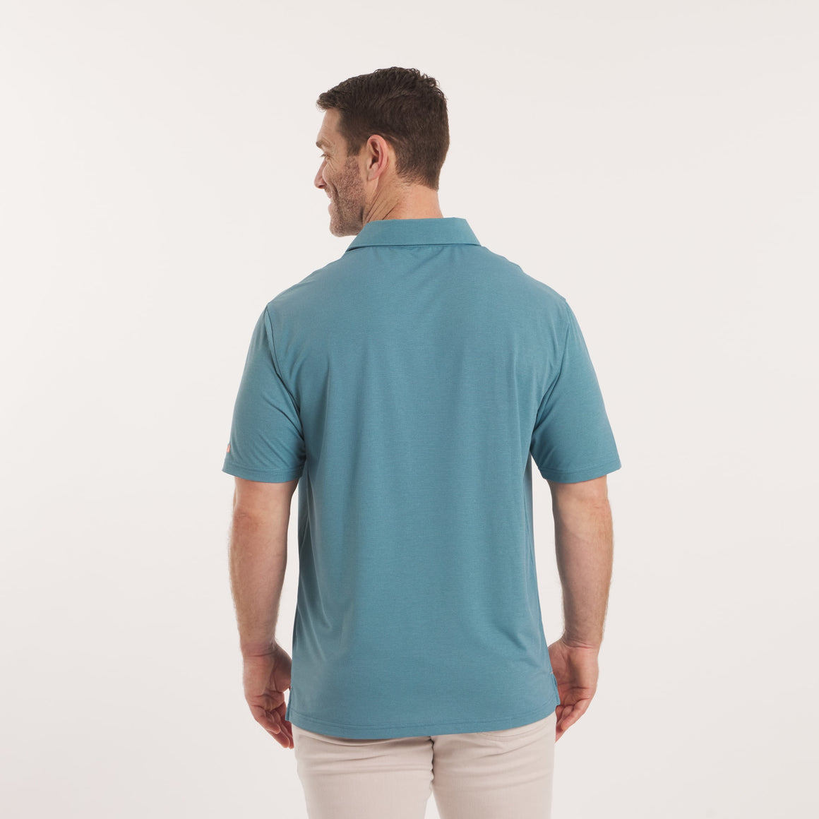 Teal Blue Mesh | On Model | Back