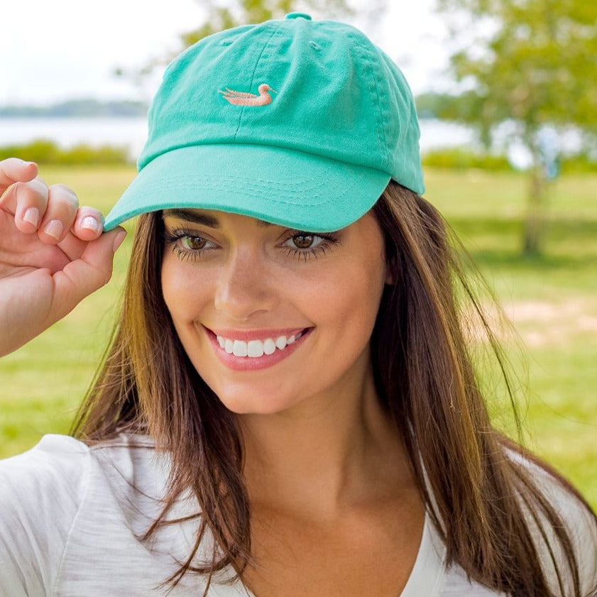 Jockey Green Hat with Peach Duck | LS
